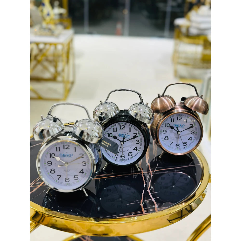Vintage Twin Bell Mechanical Metal Table Alarm Clock Collection